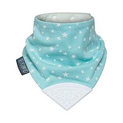 Cheeky Chompers Sage Stars slabbetje bandana, saliegroen met witte sterren, eenheidsmaat voor jongens, Saliegroen met witte sterren, One size