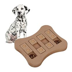 Relaxdays Gioco Interattivo per Cani e Gatti, Giocattolo Attivazione Mentale e Olfattiva, Dog Puzzle, MDF, Marrone, Fibra di Legno, 2,5x24,5x20 cm