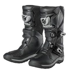 O'NEAL | Motorcycle Boots | Enduro Adventure | Rugged & Waterproof Touring Boot, Metal Reinforced Insole, Replaceable Footbed | Sierra Pro Boot | Adult | Black | Size 45