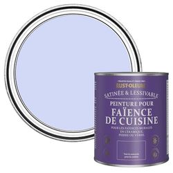 Rust-Oleum Peinture Violette Résistante à l'eau pour Faïence de Cuisine, Finition Satinée - Sirène 750ml