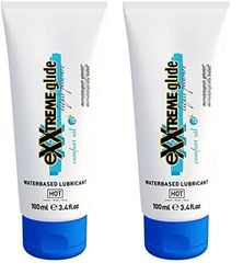 HOT Exxtreme lubricante base agua 100 ml (Paquete de 2)
