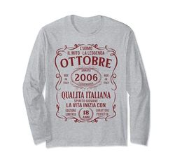 Le Leggende Sono Nate A Ottobre 2006 Anni 18 Di Compleanno Maglia a Manica