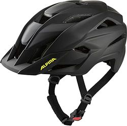 ALPINA Unisex - Volwassenen, STAN MIPS Fietshelm, black-neon yellow matt, 51-55 cm