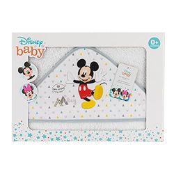 Interbaby Amazon Disney, Cape de Bain Mickey Mouse Geo Blanc et Gris