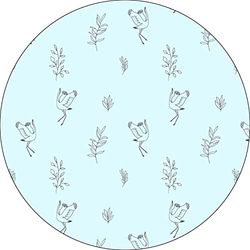 Bonateks, Round Digital Printed Mouse Pad, Non-Slip Base, for Office and Home, Diameter:22cm