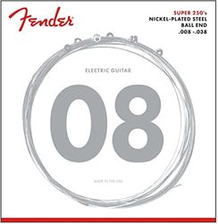 Fender Super 250 Gitaar Snaren, Vernikkeld Staal, Ball End, 250XS Meters .008-.038, (6)