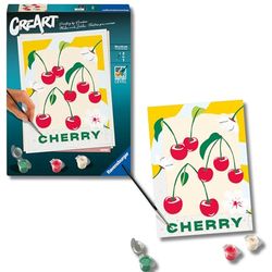 Ravensburger - Creart Serie Adulti Trend D: Poster Con Le Ciliegie | Dipingere Con I Numeri Adulti | Kit Pittura | Quadro Da Dipingere Con Numeri Include Vernice E Tela