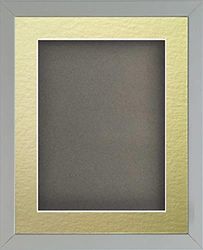 Frame Company Radcliffe Grey 10x8 with Grey BB and Gold Mount for 6x4