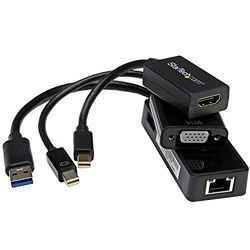 StarTech.com Juego de Adaptadores para Surface Pro - Mini DisplayPort a VGA y HDMI - USB 3.0 de Red Ethernet