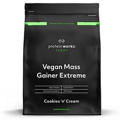 THE PROTEIN WORKS Gainer Vegan Extreme | Cookies Crème | Protéine en poudre hypercalorique | Prise de poids | Vitamines & Minéraux | Protein Works | 1kg