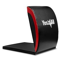 Yes4All Tappetino per Esercizi Addominali con Supporto per Coccige e Senza, Base Pieghevole per Sit‑up, Attrezzo per Allenamento Core e Zona Lombare