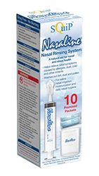 Squip Nasaline Nasal Irrigator with Pack of 10 Saline Sachets