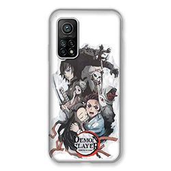 Beschermhoes voor Xiaomi Mi 10T / Mi 10T Pro Manga Demon Slayer, wit