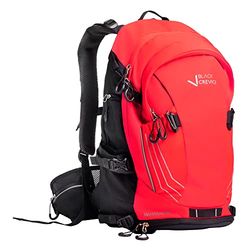 Black Crevice Manakau Fietsrugzak, 26 liter, outdoor rugzak met drinksysteem en regenhoes, verstelbare skirugzak, ergonomische rugzak voor dames en heren, rood, 26 Liter
