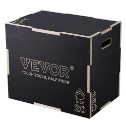 VEVOR Box Pliometrico 60/50/40cm Piattaforma Pliometrica Carico 204kg, Jump Box Allenamento Fitness Crossfit per Salto Pliometrico Push-up Palestra, Scatola per Salti Pliometrici, Scatola per Salto