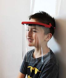 Tayg Build Gezichtsbescherming voor kinderen, transparant, gezichtsbescherming, beschermend vizier met klittenbandsluiting achter, gemaakt in Spanje, 2 stuks
