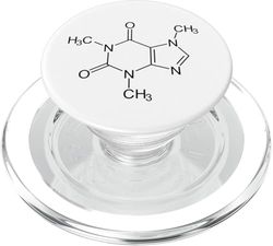 Caffeina Molecola divertente Caffè Formula chimica PopSockets PopGrip per MagSafe