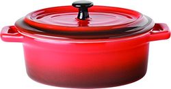 Utopia Gourmande Casseroles, M14023-000000-B01006, Flame Oval Casserole 5" (13cm) 12.5oz (35cl) (Box of 6)