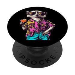 Divertidas vacaciones de verano con suricatas PopSockets PopGrip Adhesivo