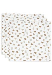 Jollein Miffy and Friends Lot de 3 langes en mousseline pour bébé 70 x 70 cm 100% coton – Lingettes pour bébé – Certifié Oeko-Tex