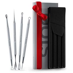 Suvorna S100 Milia Remover Tool, Blackhead Remover Tool kit, Whitehead Remover, Comedone Extractor, Black Head Remove Tool, Cyst Removal kit, Acne Treatment, Pimple Popping kit (4 in 1 Pack)