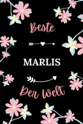 Beste Marlis der welt: Notizbuch Marlis Kollegin - 110 linierte Seiten - Geschenk für eine Frauen Marlis personalisiert mit Namen