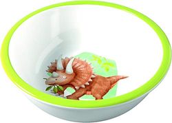 HABA 305146 - kom dinosaurus, kinderkom van melamine met dino-motief, voor de vaatwasser, verschuift niet, STK, wit