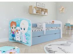 KOCOT KIDS Lit babydreams 2 Bleu La Reine des neiges tiroir et Matelas Inclus 140/70