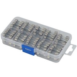 Electraline 61428 - Kit surtido de 200 piezas de fusibles de cristal, 20 piezas cada una para 0,5 A, 1 A, 2 A, 3 A, 4 A, 5 A, 8 A, 10 A, 15 A, 20 A