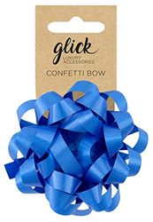 Glick Lazo de lujo azul índigo, perfecto para envolver regalos, artes y manualidades, lazo azul para regalo, confeti índigo
