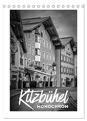 Kitzbühel Monochrom (Tischkalender 2026 DIN A5 hoch), CALVENDO Monatskalender: Historische Sehenswürdigkeiten im idyllischen Ortskern