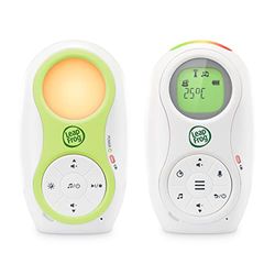 Leapfrog LF80 Audio Baby Monitor with Two Batteries, Temperature Sensor, Reminder Function, Noise Indicator, Safe Transmission, Long Distance, Night Light, Voice Recording