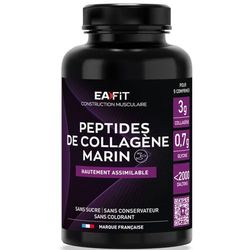 EAFIT | Peptides de Collagene | Collagene marin | Bien-être articulaire, Muscles| Glycine| Sans sucre, Sans conservateur ni Arôme Artificiel | Marque Française | 120 Comprimés de collagene marin