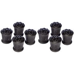 Merriway BH05582 (4 Pcs) Heavy Duty Rubber Walking Stick Ferrule Protectors Cane Tips, 19mm (3/4 inch) Black - Pack of 8 Pieces