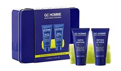 The Luxury Bathing Company - Boxed In - Reusable Tin containing a flannel, 50ml Body Wash and 50ml Shampoo