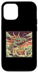 Dragon mangia zuppa di noodle, Giappone, ramen Custodia per iPhone 12/12 Pro