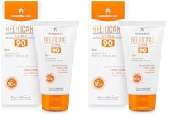 Cantabria Labs Heliocare Ultra Gel SPF 90 - Crema Solar Facial, Protección Muy Alta, Textura Gel, Ultraligera, Rápida Absorción, sin Residuo Blanco, Pieles Mixtas o Grasas, 50ml (Paquete de 2)