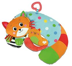 Clementoni - Almohada para el Desarrollo de los músculos y el Gateo, Tummy Time recién nacido-100% Lavable, Multicolor, 17800