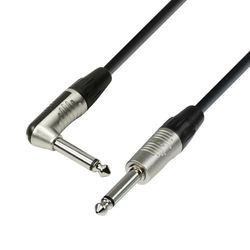 Adam Hall Cables 4 STAR IPR 0300 - Câble Instrument REAN Jack 6,35 mm mono vers Jack 6,35 mm mono coudé 3,0 m