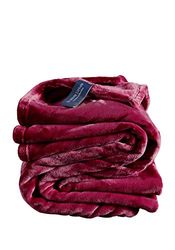 De Witte Lietaer Cosy Super Soft Polyester Blanket 150 x 200 cm Dark Red