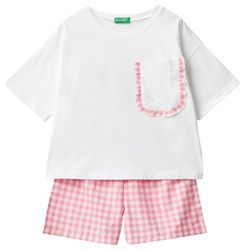 United Colors of Benetton flickors pyjamasset, Bianco Ottico 101, XXS