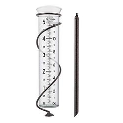La Crosse 704-08967-INT - Pluviometro a Spirale in Vetro, capacità 12,7 cm, Colore: Marrone