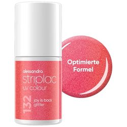 alessandro Striplac - Vernis à ongles UV Joy Is Back Glitter - Couvrant et résistant aux rayures jusqu'à 15 jours - Application facile - Technologie de retrait douce - Végétalien - Rose - 6,5 ml