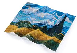 Musearta Serviette de Plage Unisexe avec Motif Wheatfield with Cypresses de L'Artiste Vincent Van Gogh en Coton 120 x 150 cm BT-VG-WC-V424406
