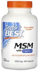 Doctor's Best - MSM avec OptiMSM | Soutien naturel pour les articulations et la santé du cartilage - 1000mg - 180 capsules