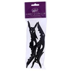 Wet Brush Clips Jumbo Shark Noir pour Unisexe 2 Pinces à Cheveux 1 Unité
