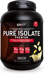 EAFIT - Pure Isolate - Protéines d'isolat de Whey en poudre - Croissance musculaire - Par shaker : 24g de whey protein+5,2g de BCAA, Assimilation ultra-rapide,Citron 1,5g de creatine 750g