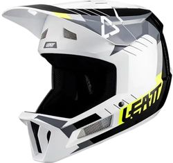 Leatt 6009554073564 Casque MTB Gravity 2.0-Blanc/Noir White/Black-M 57-58cm, meerkleurig, één maat