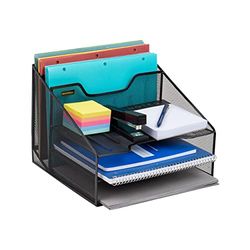 Mind Reader MESHBOX5-BLK Mesh Organizer Storage, Metal, Black