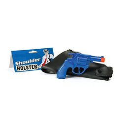 Bristol Novelty BA312 Gangster holster en pistool, blauw, uniseks, volwassenen, eenheidsmaat
